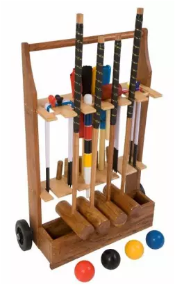 Photo of Pro croquet set, 4 player with trolley 