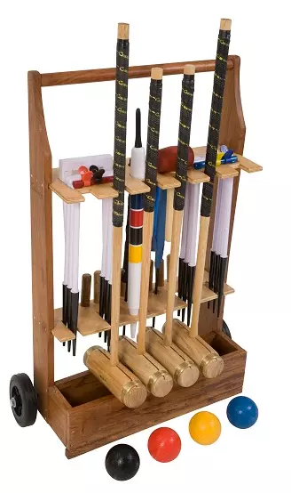 Photo of 4 player executive croquet set with trollet