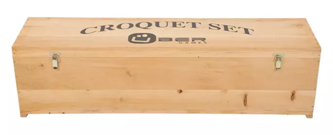 photo of wooden croquet box