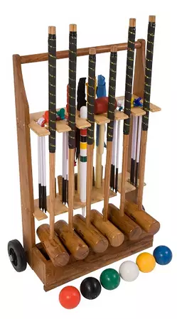 Photo of Pro croquet set, 6 player with trolley